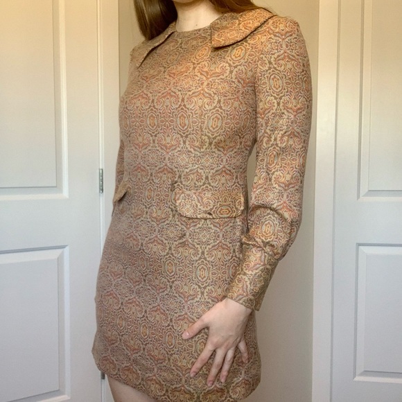 70’s Style Collared Mini Dress - Picture 2 of 13